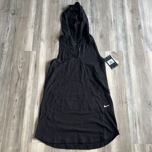 NWT Nike Athletic Dress Cover Up With Racer Back And hood Front Pockets Size XS